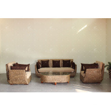 Antique Natural Water Hyacinth Sofa Set for Living Room